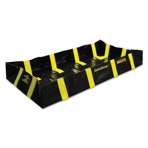 Justrite QuickBerm Spill Containment Berms, Black, 355 gal, 8 ft x 6 ft, 1/EA, #28538