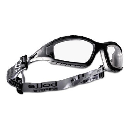 Bolle Tracker Series Safety Glasses, Clear Lens, Clear, Black/Gray Frame, Foam, Rubber, 1/PR, #40085 Bolle Tracker Series Safety Glasses, Clear Lens, Clear, Black/Gray Frame, Foam, Rubber, 1/PR, #40085