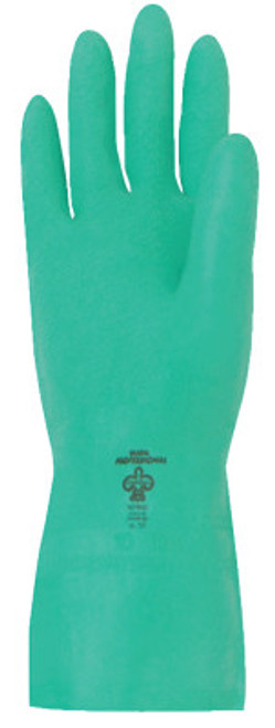 MAPA Professional StanSolv AF-18 Gloves, Flat Cuff, Flocked Lined, Size 9, Green, 12/BAG, #483429ZQK