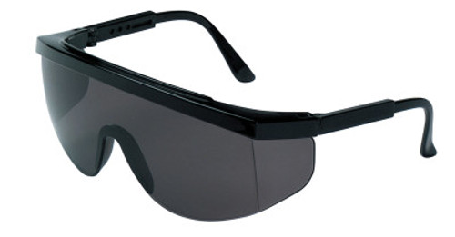 MCR Safety Tomahawk Protective Eyewear, Gray Lens, Duramass Hard Coat, Black Frame, Nylon, 1/EA, #TK112