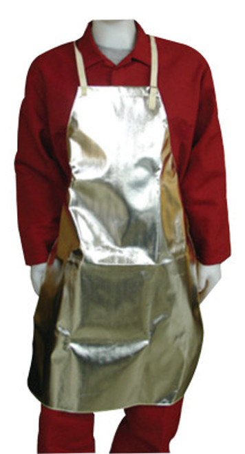 Stanco Aluminized Fabric Aprons, 24 in X 42 in, Aluminized Rayon, 1/EA, #AR42B