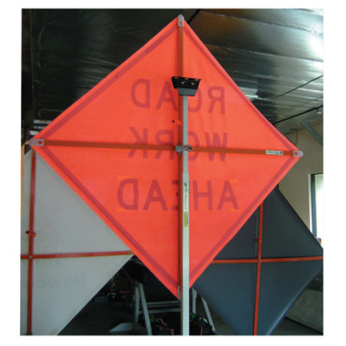 TrafFix Devices, Inc. Vinyl Roll Up Sign with Plastic Corner Pockets, Nonreflective Orange, 48 in, 1/EA, #26048EVHFBPTS