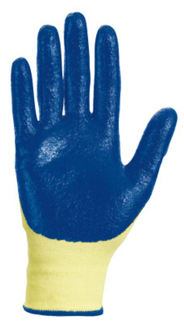 Kimberly-Clark Professional G60 Level 2 Nitrile Coated Cut Gloves, Medium, Yellow/Blue, 12 Pair, #98231