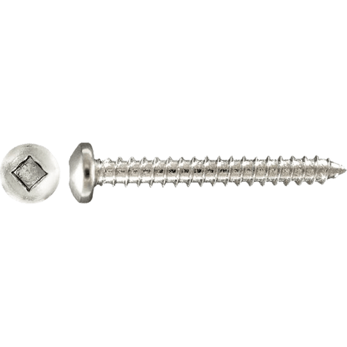 #12-11 x 1" Pan Head Square Tapping Screws Type A Zinc Cr+3 (100/Pkg.)