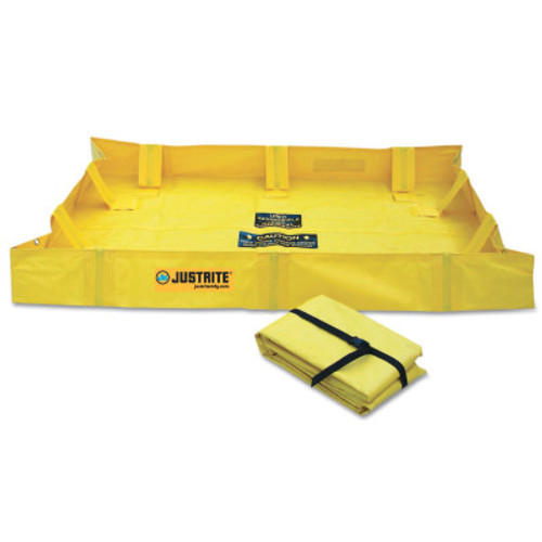 Justrite QuickBerm Lite Spill Containment Berms, Yellow, 79 gal, 48 in x 48 in, 1/EA, #28556