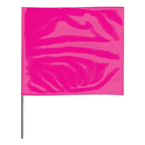 Presco Stake Flags, 4 in x 5 in, 24 in Height, Pink Glo, 100/BDL, #4524PG
