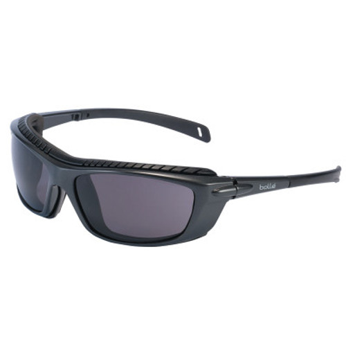 Bolle Baxter Series Safety Glasses, Smoke Lens, Platinum Anti-Fog/Anti-Scratch, 10/BX, #40277