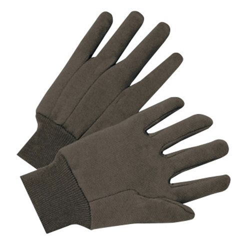 West Chester Jersey Gloves, Large, Brown, Cotton, 12 Pair, #750C