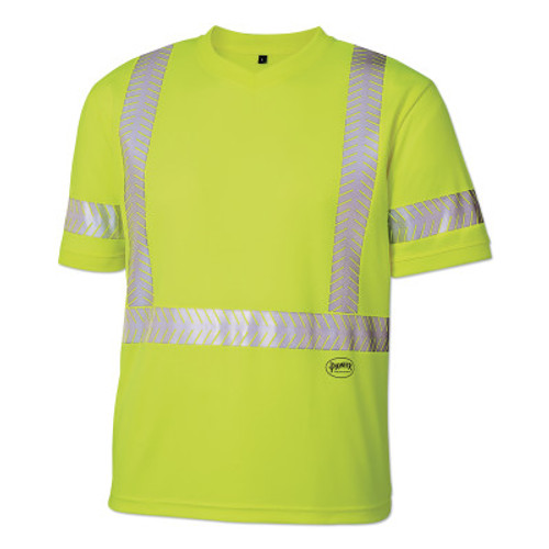 Pioneer 6901AU Class 3 Work High Visibility Short Sleeve T-Shirt, Medium, Yellow/Green, 1/EA, #V1052160UM