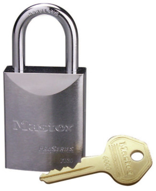 Master Lock Pro Series High Security Padlocks-Solid Steel, 5/16" Dia, 2 1/2" L X 29/32" W, 6/BOX, #7040LJ