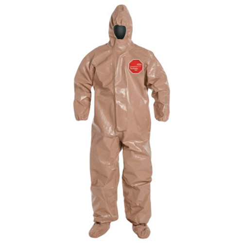 DuPont Tychem CPF3 with attached Hood, Socks and Boot Flap, Small, 1/CA, #C3128TTNSM0006BN