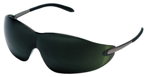MCR Safety Blackjack Elite Protective Eyewear, Green Filter 5.0 Lens, Chrome Frame, Metal, 1/EA, #S21150