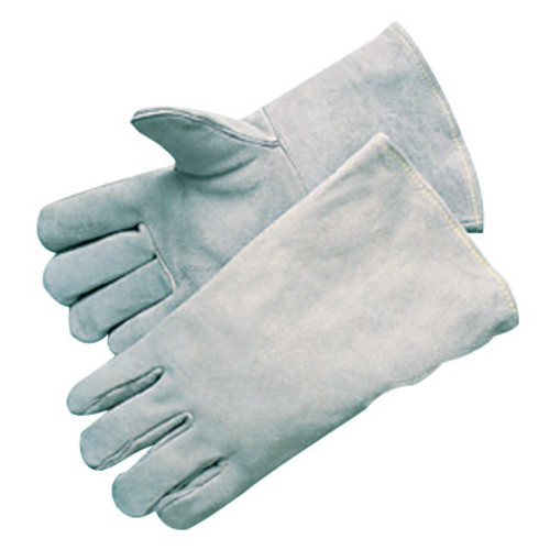 Best Welds Economy Welding Gloves, Economy Shoulder Leather, Large, Gray, 12 Pair, #3000