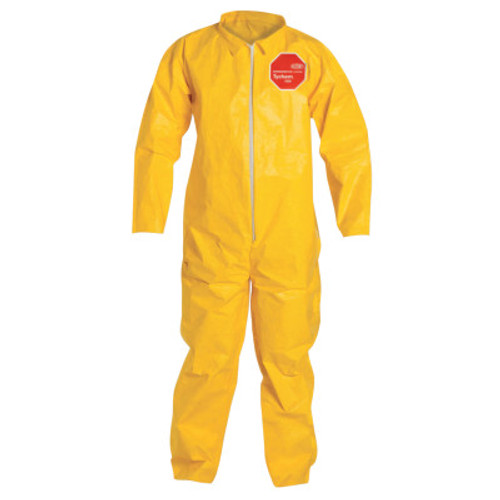 DuPont Tychem QC Coveralls, Yellow, Large, 12/CS, #QC120SYLLG001200