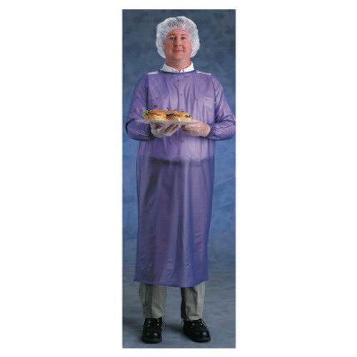 Ansell Coat Apron, 8 mil, Vinyl, X-Large, Blue, 1/EA, #105226