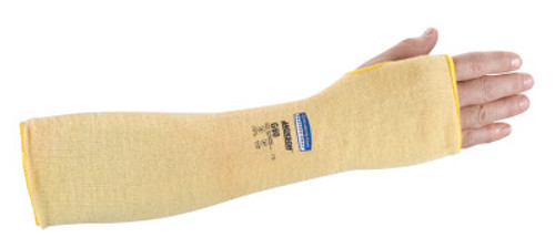 Kimberly-Clark Professional G60 Level 2 Cut Resistant Sleeves, With Thumbhole, 18 in Long, Yellow, 12/BG, #90070