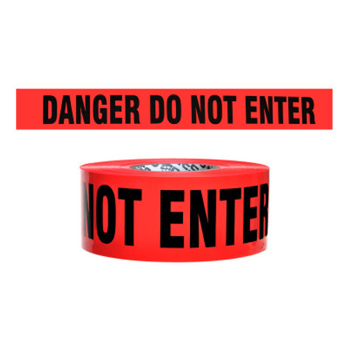 Presco Barricade Tape, 3 in W x 1000 ft L, DANGER DO NOT ENTER, Red, 1/RL, #SB3102R10