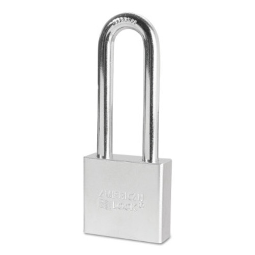 American Lock Steel Padlocks (Square Bodied), 3/8 in Diam., 3 in Long, Keyed Different, 6/BOX, #A5262