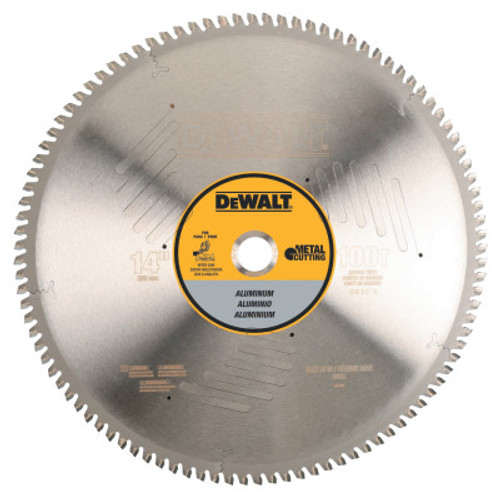 DeWalt Aluminum Cutting Saw Blades, 14 in, 100 Teeth, 1/EA, #DWA7889