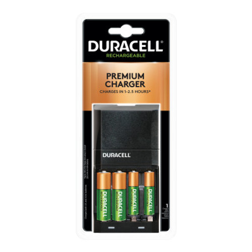 Duracell ION SPEED 4000 Hi-Performance Charger, Includes 2 AA and 2 AAA NiMH Batteries, 4/EA, #DURCEF27