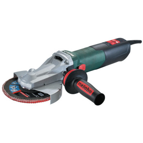 Metabo Quick Flat Head Angle Grinder, 6" Dia, 13.5 A, 9,600 rpm, Lock-on Slide, 1/EA, #613083420