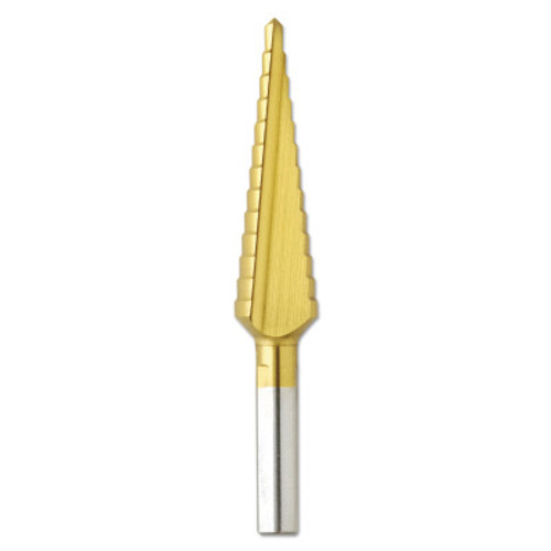 Bosch Tool Corporation Titanium Coated Step Drill Bits, 1/8 in - 1/2 in, 13 Steps, 1/EA, #SDT1