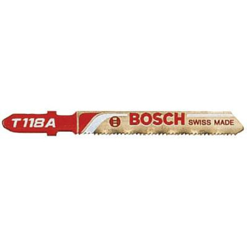 Bosch Tool Corporation HSS Jigsaw Blades, 3 5/8 in, 17-24 TPI, 5/PK, #T118A