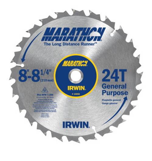 Irwin Marathon® Miter/Table Saw Blades, 10", 24 Teeth, 10/Pkg #IR-24233