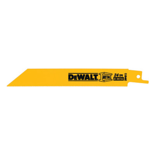 DeWalt Metal Cutting Reciprocating Saw Blades, 6 in, 24 TPI, Straight Back, Bulk, 100/PKG, #DW4813B