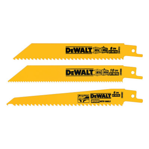 DeWalt Reciprocating Blade Sets, Wood/Metal, 3 pc, 10/ST, #DW4853