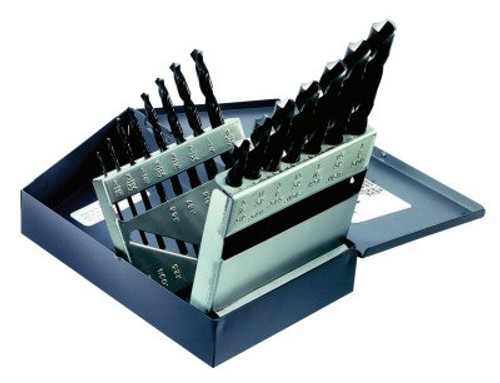 Klein Tools Jobber Length Drill Bit Sets, 1/16 in - 1/2 in Cut Dia., 15 per box, 1/SET, #53001