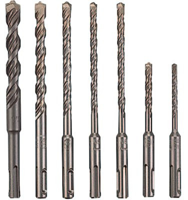 Bosch Tool Corporation 7 Piece Carbide SDS Hammer Drill Bit Sets, 3/16"; 1/4"; 5/16"; 3/8"; 1/2" Dia., 1/KIT, #HCK001