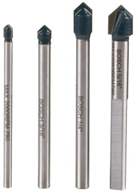 Bosch Tool Corporation 4 Pc. Glass and Tile Bit Sets, 1/EA, #GT2000