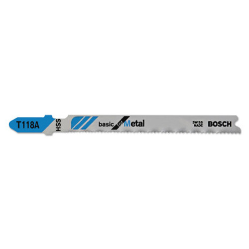 Bosch Tool Corporation HSS Jigsaw Blades, 3 5/8 in, 17-24 TPI, 100/BOX, #T118A100 Bosch Tool Corporation HSS Jigsaw Blades, 3 5/8 in, 17-24 TPI, 100/BOX, #T118A100