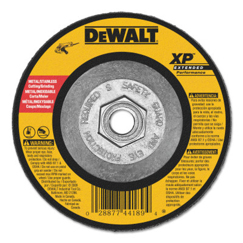 DeWalt Type 27 Depressed Center Wheels, 9 X 1/8 X 5/8 - 11, Z24R Grit, Zirconia, 10/EA, #DW8831