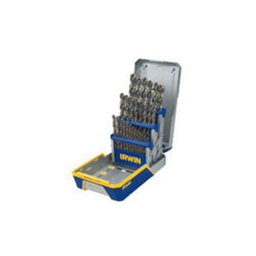 Irwin® 29-PC Titanium Metal Index Drill Bit Sets, 1/16"-1/2" Cut, #IR-3018003 (1/Pkg)