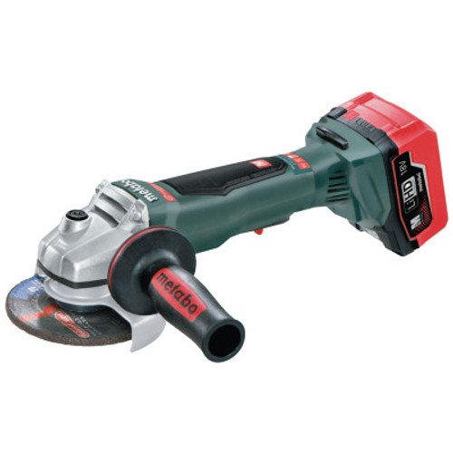 Metabo Cordless LiHD Brushless Angle Grinder Kit, 4 1/2", 18 V, Side Handle, 9,000 rpm, 1/EA, #613074620