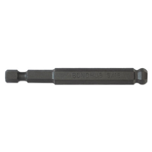 Bondhus Balldriver Power Bits, 5/16 in, 1/4 in Drive, 3 in, 1/BIT, #10813