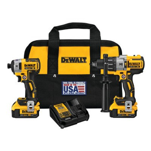 DeWalt 20V MAX* XR Cordless Brushless Hammerdrill & Impact Driver 4.0 Ah Combo Kit, 1/EA, #DCK299M2 DeWalt 20V MAX* XR Cordless Brushless Hammerdrill & Impact Driver 4.0 Ah Combo Kit, 1/EA, #DCK299M2