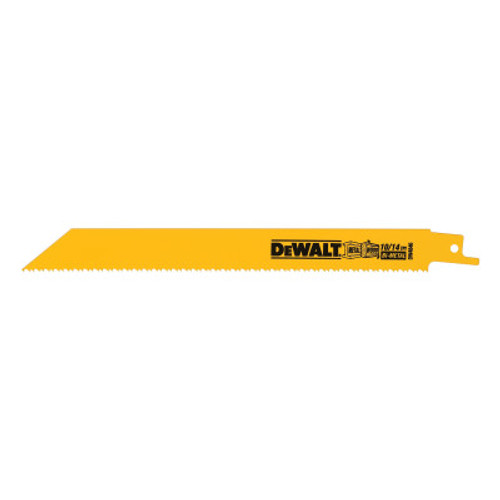 DeWalt Bi-Metal Recip Saw Blades, 9", 10/14 TPI, Straight Back, Multimaterial, 5/PK, 5/PKG, #DW4846