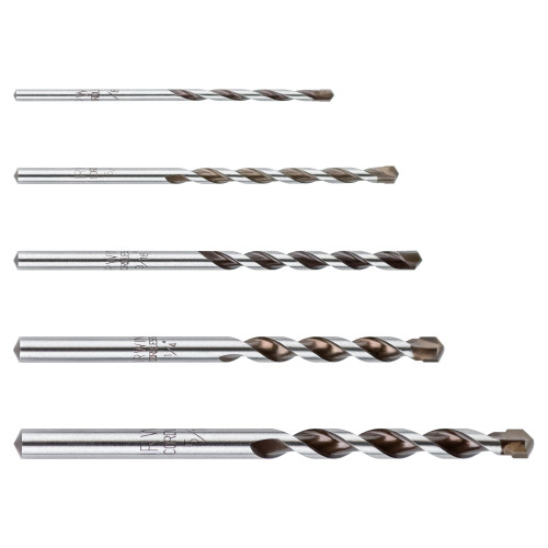 Irwin® 5-PC Multi-Material Drill Bit Sets, Cordless, Carbide Tip, #IR-4935078 (6/Pkg)