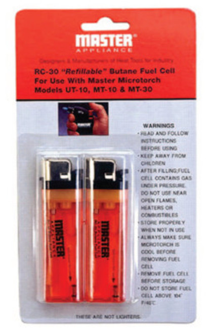 Master Appliance Refillable Butane Fuel Cells, for MT-11 Microtorches, 20/EA, #RC31