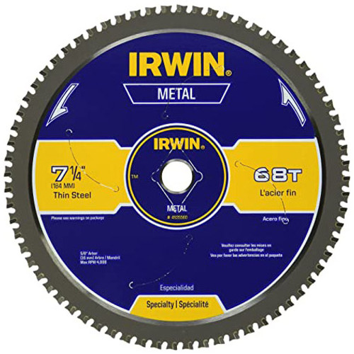 Irwin® Metal Cutting Circular Blades, 7 1/4", 68 Teeth, #IR-4935560 (5/Pkg)