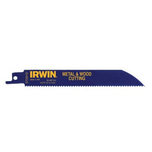 Irwin® Metal & Wood Cutting Reciprocating Blades w/WeldTec, 8", 10 TPI, #IR-372810B (25/Pkg)