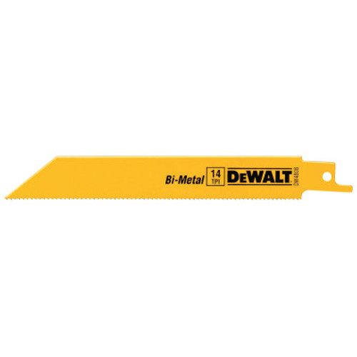 DeWalt Metal Cutting Reciprocating Saw Blades, 9 in, 14 TPI, Straight Back, 25/PK, 25/PKG, #DW4809B25