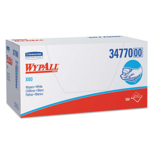 Kimberly-Clark Professional WypAll X60 Wipers, Small Roll, 19 3/5 x 13 2/5, Blue, 130/Roll, 6/CS, #35431