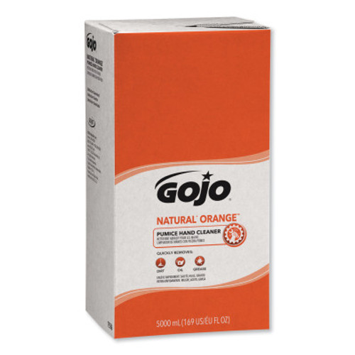 Gojo Natural Orange Pumice Hand Cleaners, Citrus, Bag-in-Box, 5,000 mL, 2/EA, #755602