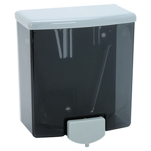 BOBRICK WASHROOM ClassicSeries Surface-Mounted Soap Dispenser, 40oz, Black/Gray, 12/EA, #BOB40