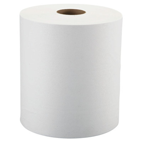 Windsoft Nonperforated Roll Towels, 1-Ply, White, 8" x 800ft, 6/CT, #WIN12906