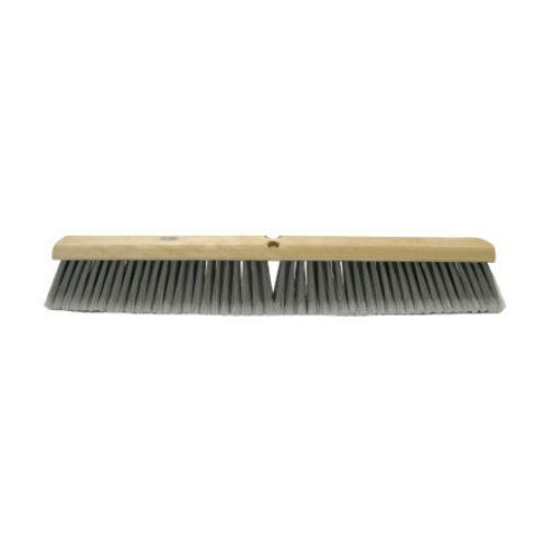 Weiler Flagged Silver Polystyrene Fine Sweep Brushes, 18 in Hardwood Block, 3 in Trim L, 1/EA, #42041